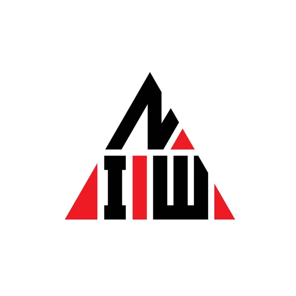 Niw Triangle Letter Logo Design Triangle Shape Niw Triangle Logo — Stock Vector