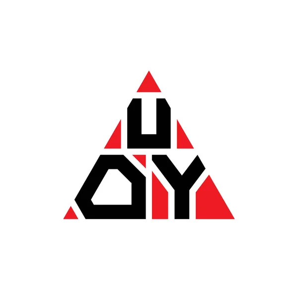 Дизайн Логотипа Треугольника Uoy Треугольной Формой Монограмма Дизайна Треугольника Uoy — стоковый вектор