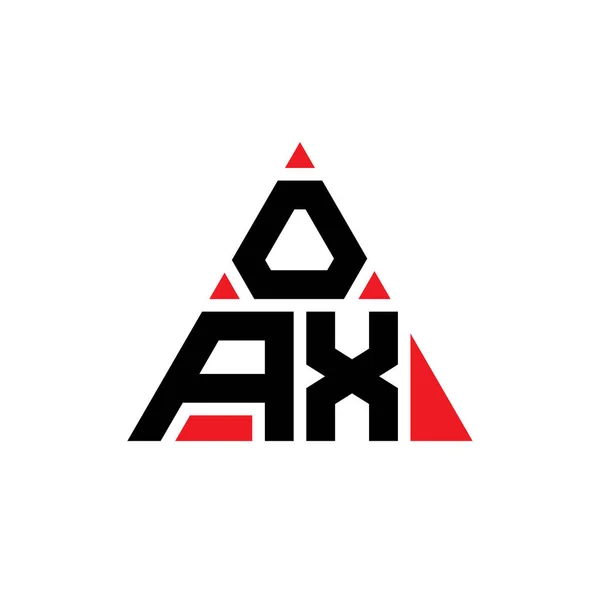 Trójkątny Projekt Logo Litery Oax Kształcie Trójkąta Logo Trójkąta Oax — Wektor stockowy