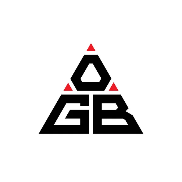 三角形のOgb三角形の文字のロゴデザイン Ogb三角形のロゴデザインモノグラム 赤い色のOgb三角形ベクトルロゴテンプレート Ogb三角形のロゴシンプル エレガントで豪華なロゴ — ストックベクタ