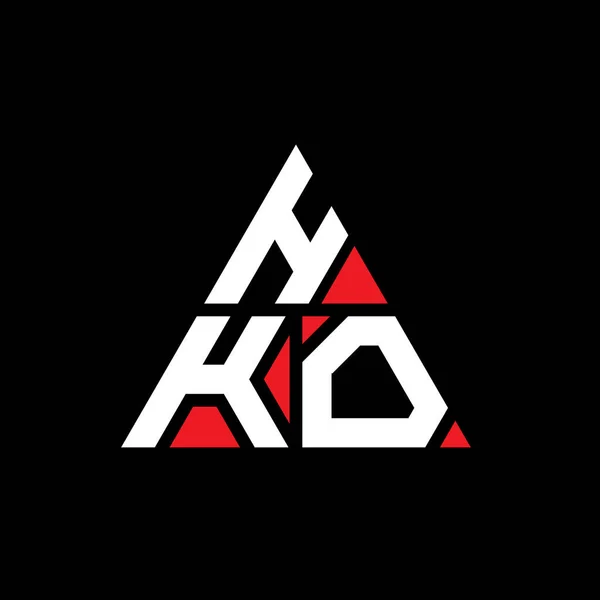 Design Del Logo Della Lettera Triangolo Hko Con Forma Triangolo — Vettoriale Stock