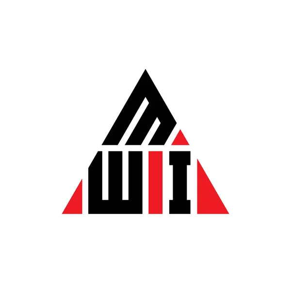 Mwi Triangle Letter Logo Design Triangle Shape Mwi Triangle Logo — Stock Vector