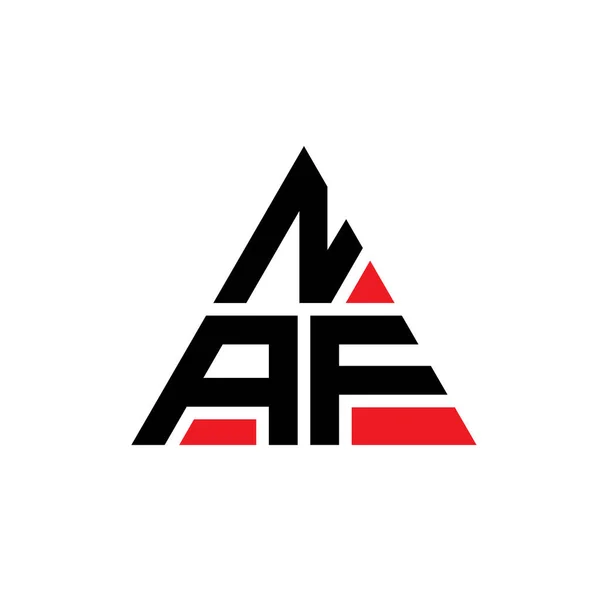 Naf Triangle Letter Logo Design Triangle Shape Naf Triangle Logo — Stock Vector