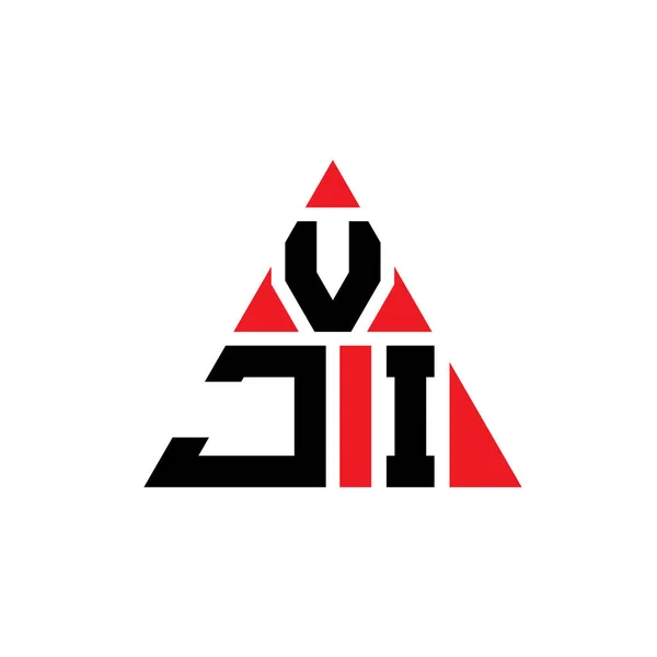 Diseño Del Logotipo Letra Del Triángulo Vji Con Forma Triángulo — Vector de stock