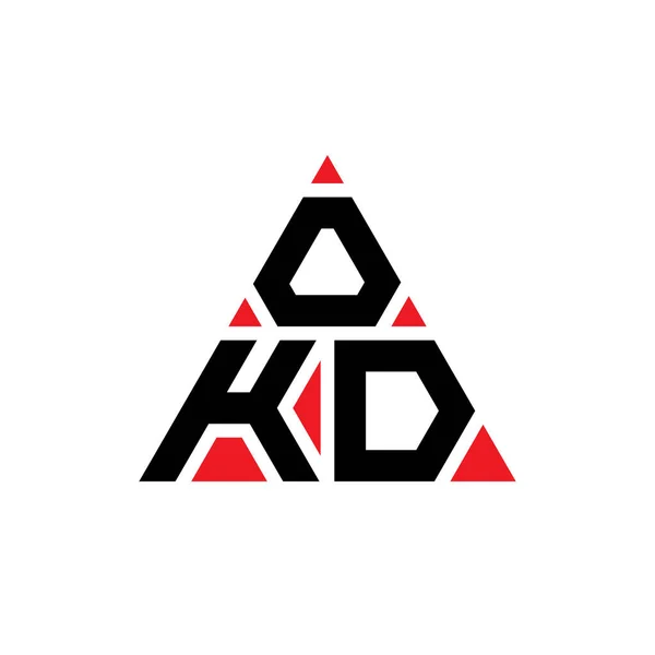 Okd 삼각형 디자인에 삼각형 Okd 삼각형 디자인 모노그램 Okd 삼각형 — 스톡 벡터