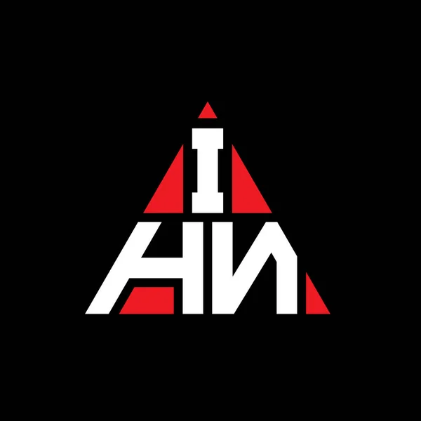 Design Del Logo Della Lettera Triangolo Ihn Con Forma Triangolo — Vettoriale Stock