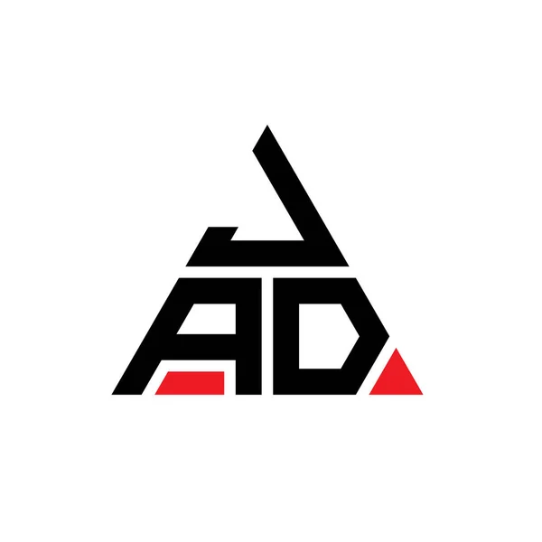 Diseño Del Logotipo Letra Del Triángulo Jad Con Forma Triángulo — Vector de stock