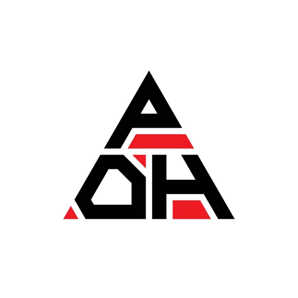 Diseño Logotipo Letra Triangular Poh Con Forma Triángulo Diseño Del — Archivo Imágenes Vectoriales