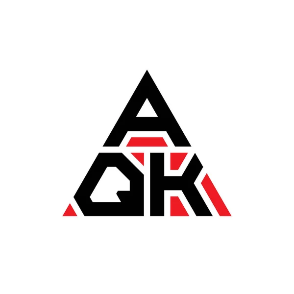 Logo Logo Segitiga Aqk Dengan Bentuk Segitiga Logo Monogram Desain - Stok Vektor