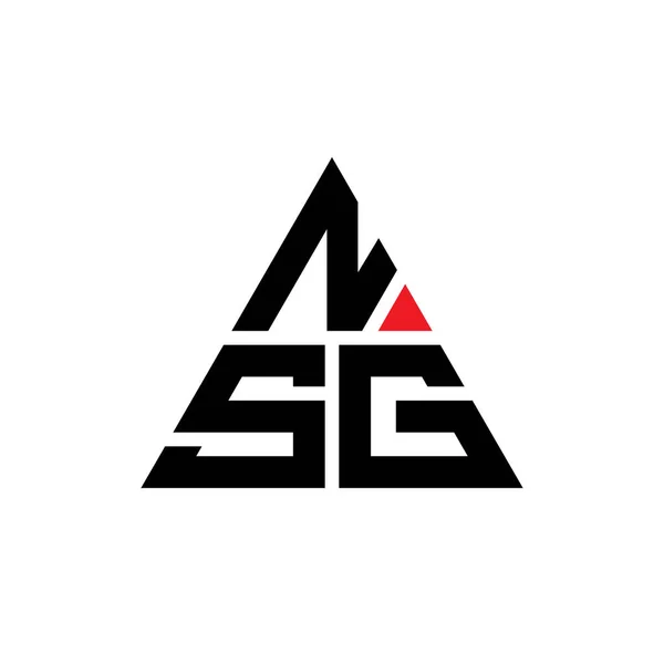 Diseño Del Logotipo Letra Del Triángulo Nsg Con Forma Triángulo — Vector de stock