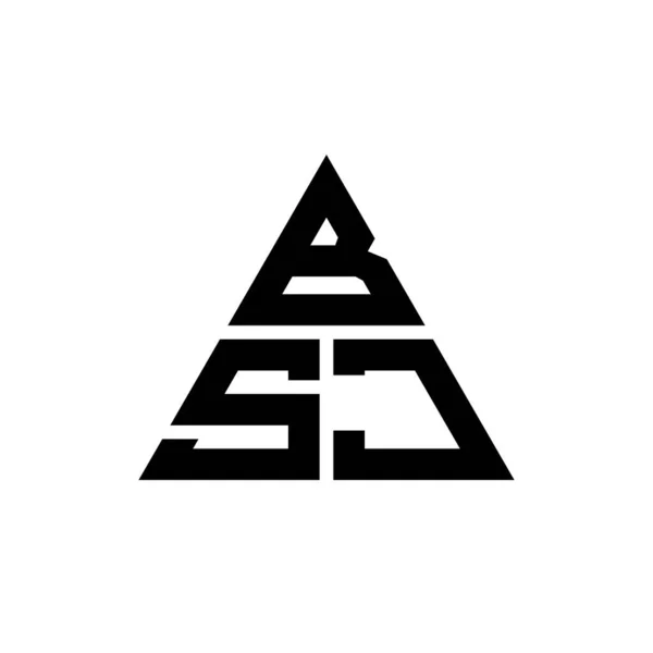 Design Del Logo Della Lettera Triangolo Bsj Con Forma Triangolo — Vettoriale Stock