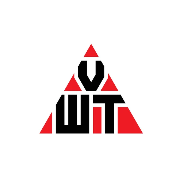 Vwt Triangle Letter Logo Design Triangle Shape Vwt Triangle Logo — Stock Vector