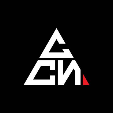 Üçgen şekilli CCN üçgen harf logosu tasarımı. CCN üçgen logo tasarımı monogramı. CCN üçgen logo şablonu kırmızı renkte. CCN üçgen logosu Basit, Zarif ve Lüks Logo.