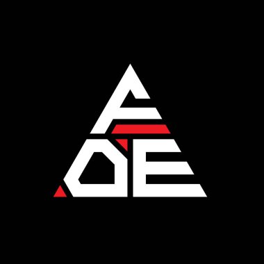 Üçgen şekilli düşman üçgeni harf logosu tasarımı. Düşman üçgeni logo tasarımı monogramı. Kırmızı renkli düşman üçgeni vektör logosu şablonu. Düşman üçgen logosu Basit, Zarif ve Lüks Logo.