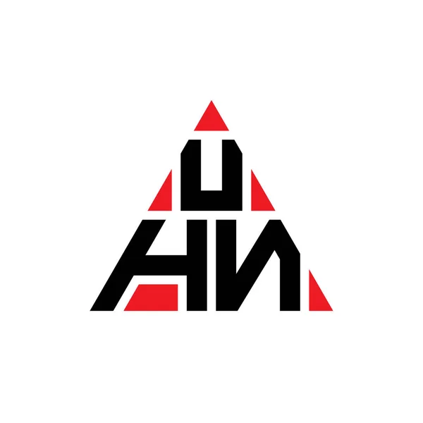 Формат Логотипу Uhn Трикутної Літери Формою Трикутника Монограма Логотипу Uhn — стоковий вектор