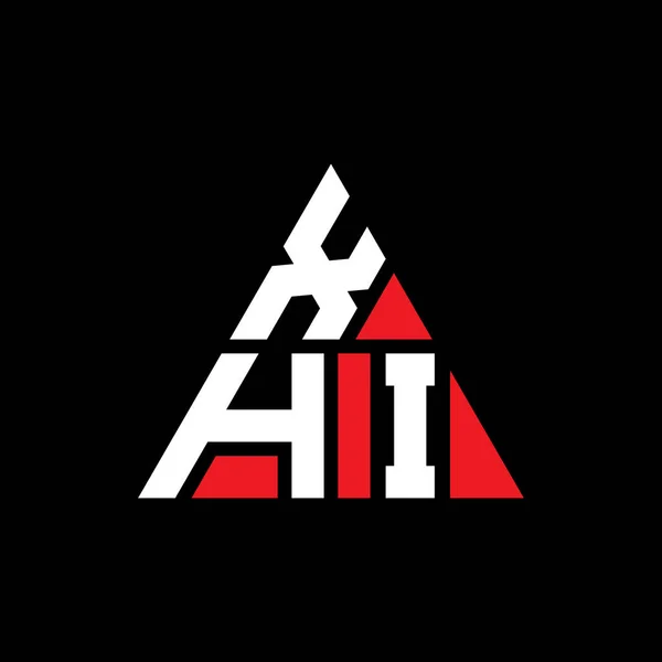 Logo Huruf Segitiga Xhi Dengan Bentuk Segitiga Monogram Desain Logo - Stok Vektor