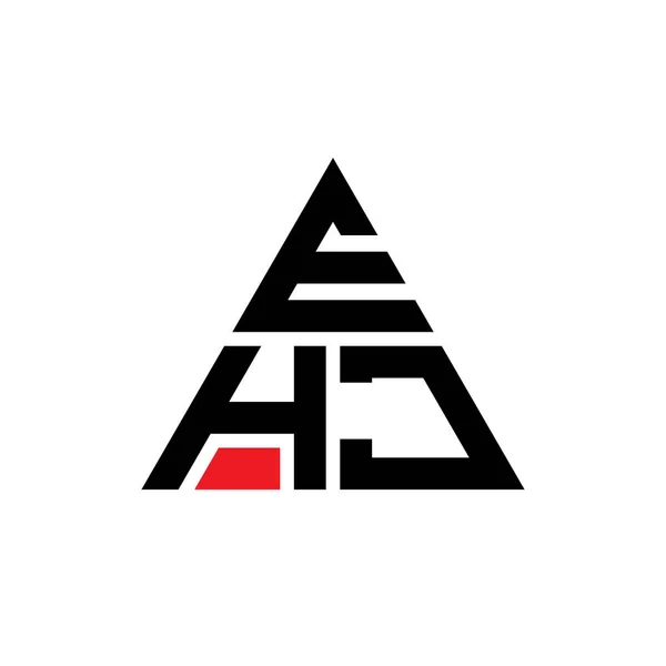 Design Trojúhelníkového Písmene Ehj Trojúhelníkovým Tvarem Ehj Trojúhelník Logo Design — Stockový vektor