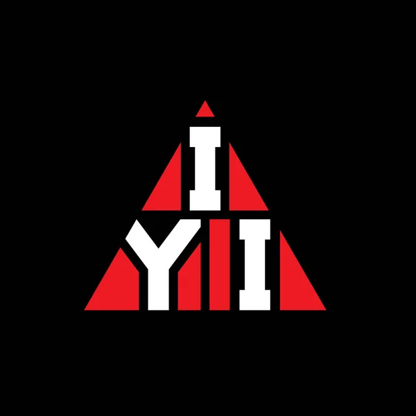 Design Trojúhelníkového Písmene Iyi Trojúhelníkovým Tvarem Iyi Trojúhelník Logo Design — Stockový vektor