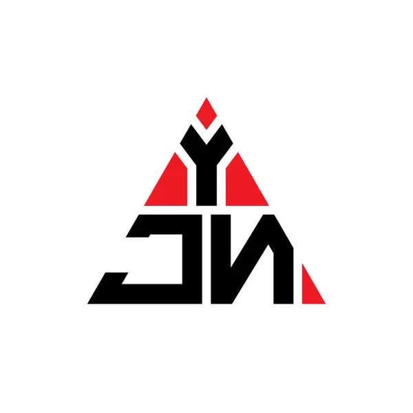 Yjn Triangle Lettre Logo Design Avec Forme Triangle Monogramme Logo — Image vectorielle