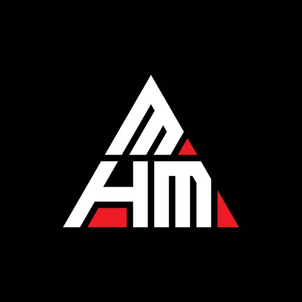 Logo Trójkątnego Trójkąta Mhm Kształcie Trójkąta Monografia Logo Trójkąta Mhm — Wektor stockowy