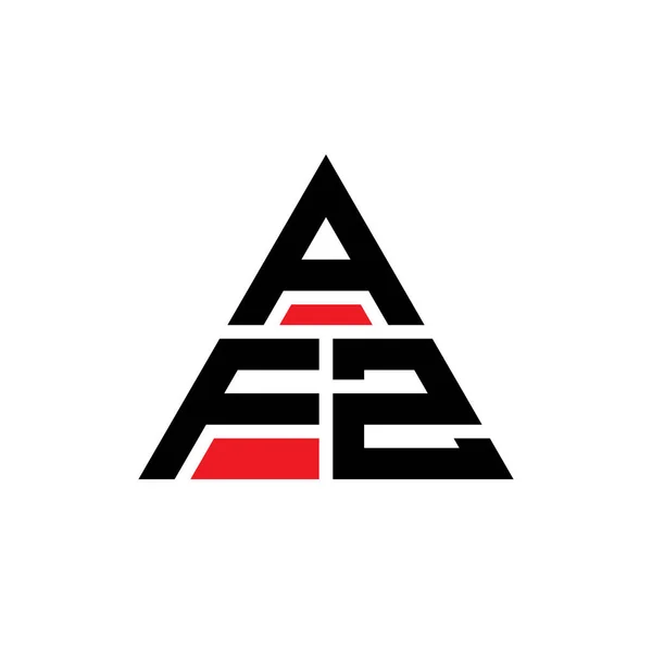 Afz Triangle Letter Logo Design Triangle Shape Afz Triangle Logo — Stock Vector