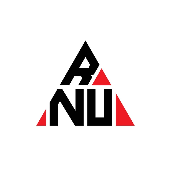 Rnu Triangle Letter Logo Design Triangle Shape Rnu Triangle Logo — Stock Vector