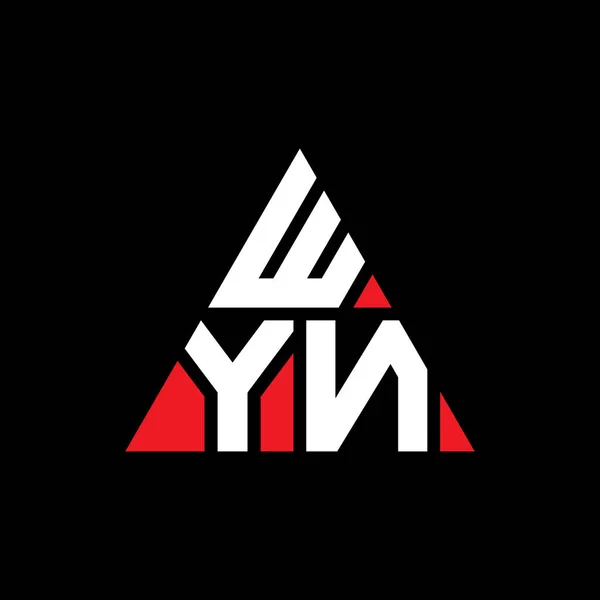 Diseño Del Logotipo Letra Del Triángulo Wyn Con Forma Triángulo — Archivo Imágenes Vectoriales