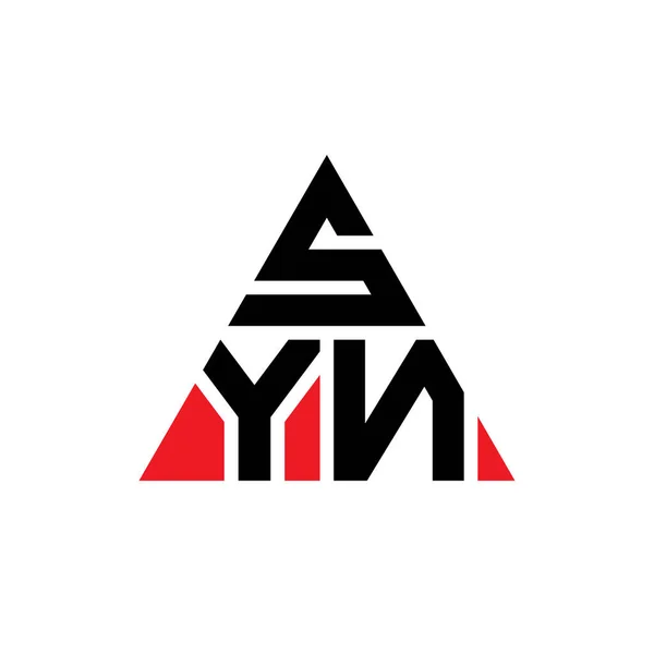 Üçgen Şekilli Syn Üçgen Harf Logosu Tasarımı Syn Üçgen Logo — Stok Vektör