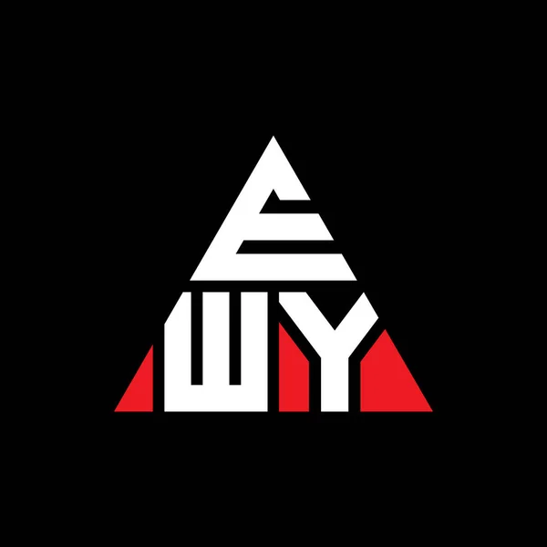 Ewy三角形字母标志设计与三角形形状 Ewy三角形徽标设计单字 带有红色的Ewy三角形矢量标识模板 Ewy三角标识简单 豪华的标志 — 图库矢量图片