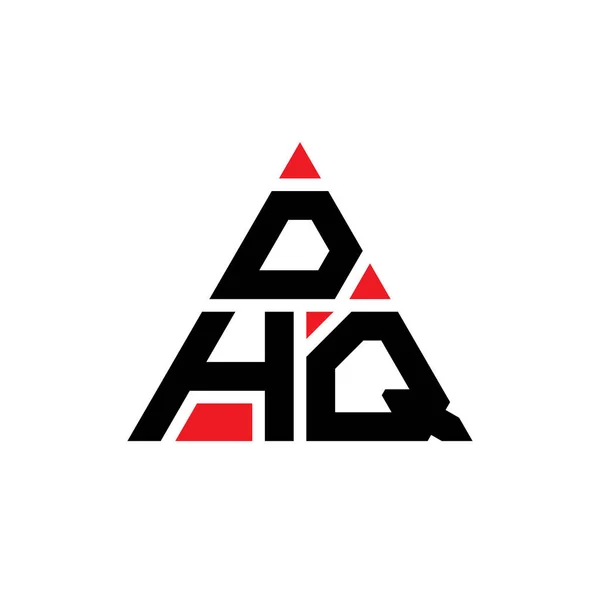 Dhq Driehoek Letter Logo Ontwerp Met Driehoek Vorm Dhq Driehoek — Stockvector