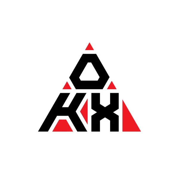 Disegno Del Logo Della Lettera Del Triangolo Okx Con Forma — Vettoriale Stock