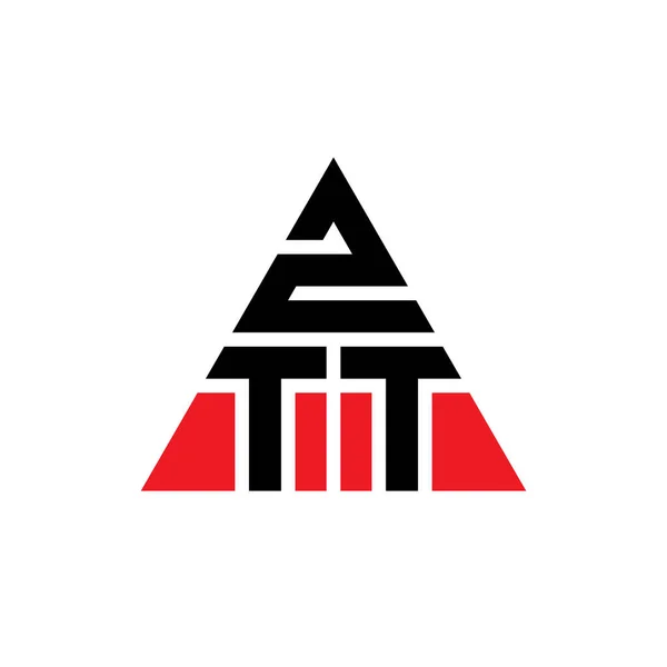 Üçgen Şekilli Ztt Üçgen Harf Logosu Tasarımı Ztt Üçgen Logo — Stok Vektör