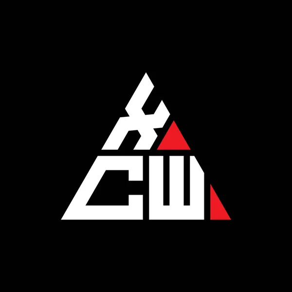 Xcw Dreieck Buchstabe Logo Design Mit Dreieck Form Xcw Dreieck — Stockvektor