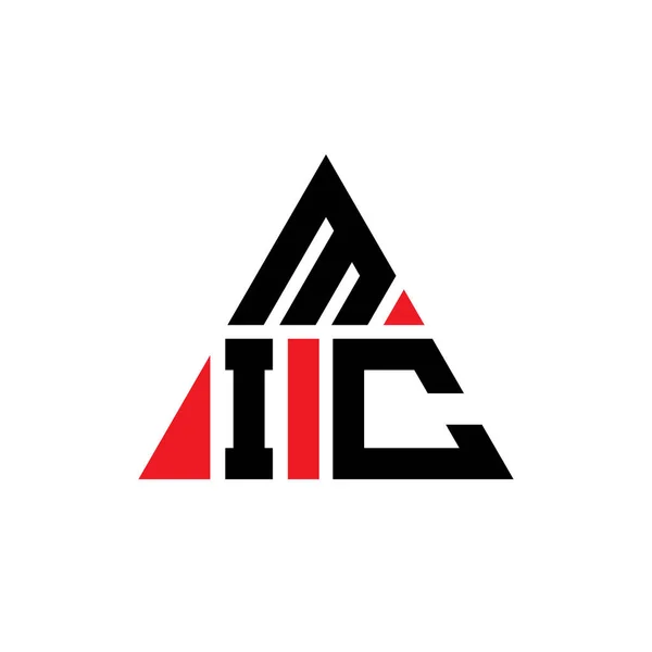 Mic Triangel Bokstav Logotyp Design Med Triangel Form Mic Triangel — Stock vektor