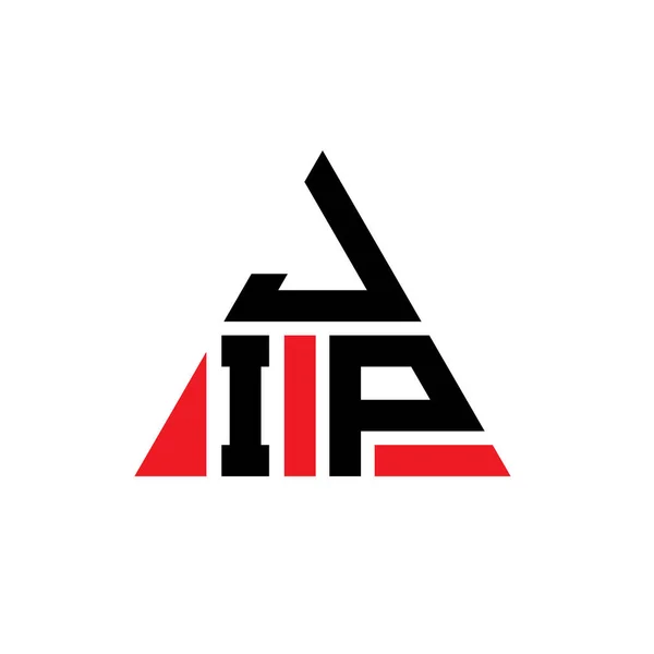 Jip Triangel Bokstav Logotyp Design Med Triangel Form Jip Triangel — Stock vektor
