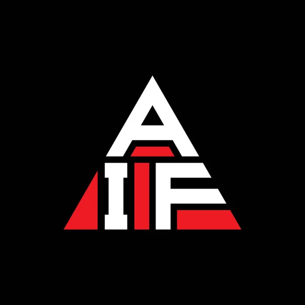 Aif Triangel Bokstav Logotyp Design Med Triangel Form Monogram Över — Stock vektor