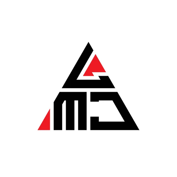 Lmj Triangolo Lettera Logo Design Con Forma Triangolo Lmj Triangolo — Vettoriale Stock
