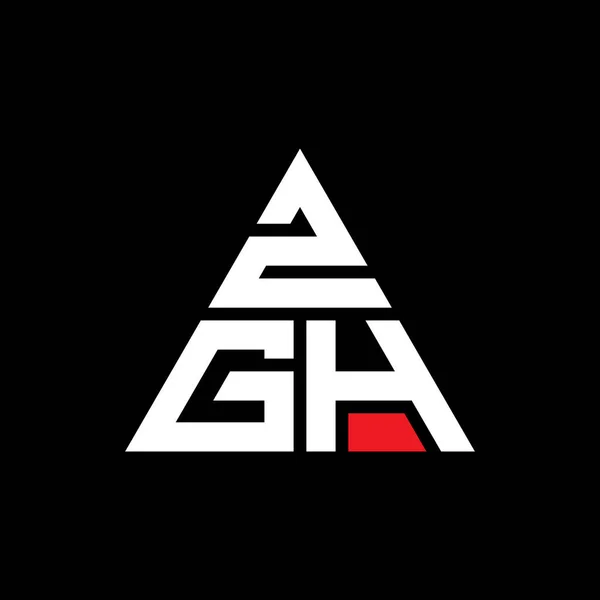 Diseño Logotipo Letra Triangular Zgh Con Forma Triángulo Monograma Diseño — Archivo Imágenes Vectoriales