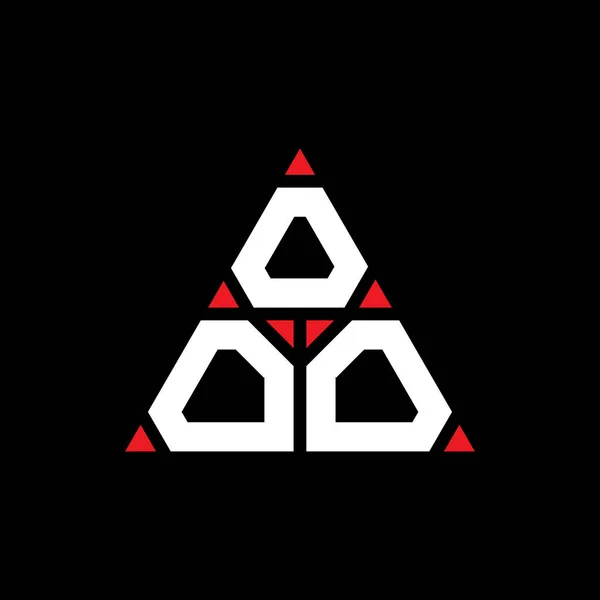 Návrh Trojúhelníkového Písmene Ooo Trojúhelníkovým Tvarem Ooo Trojúhelník Logo Design — Stockový vektor