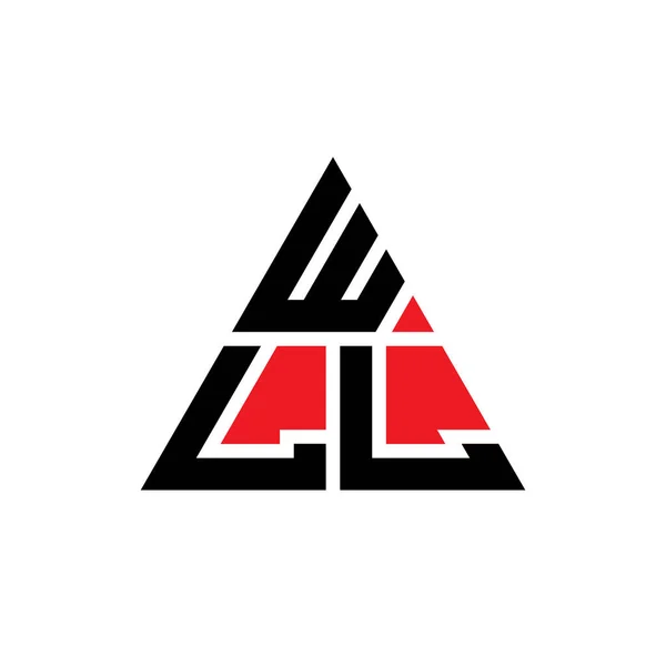 Diseño Del Logotipo Letra Triángulo Wll Con Forma Triángulo Monograma — Archivo Imágenes Vectoriales