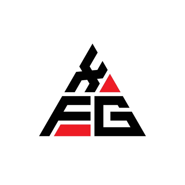 Xfg Triangolo Lettera Logo Design Con Forma Triangolo Monogramma Design — Vettoriale Stock
