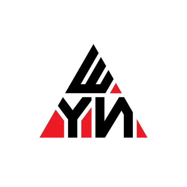 Diseño Del Logotipo Letra Del Triángulo Wyn Con Forma Triángulo — Archivo Imágenes Vectoriales