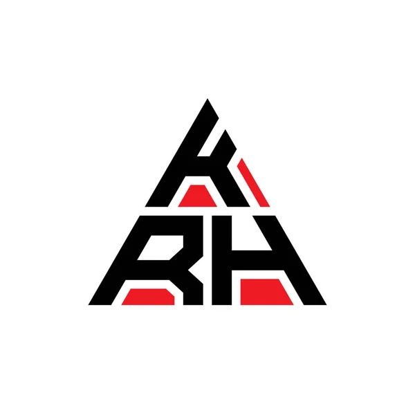 Krh三角形字母标志设计与三角形形状 Krh三角形徽标设计单字 Krh三角形矢量标识模板与红色 Krh三角标识简单 豪华的标志 — 图库矢量图片