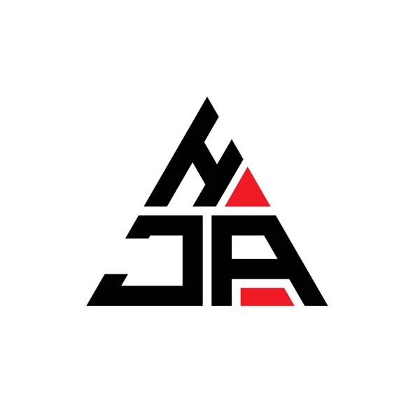 Hja Triangle Lettre Logo Design Avec Forme Triangle Hja Triangle — Image vectorielle