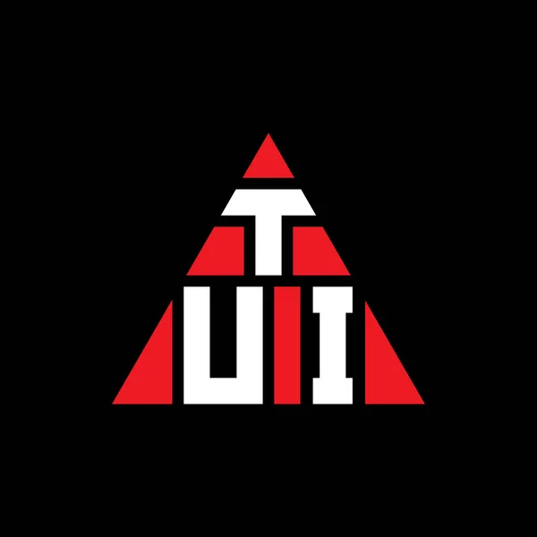 Üçgen Şekilli Tui Üçgen Harf Logosu Tasarımı Tui Üçgen Logo — Stok Vektör