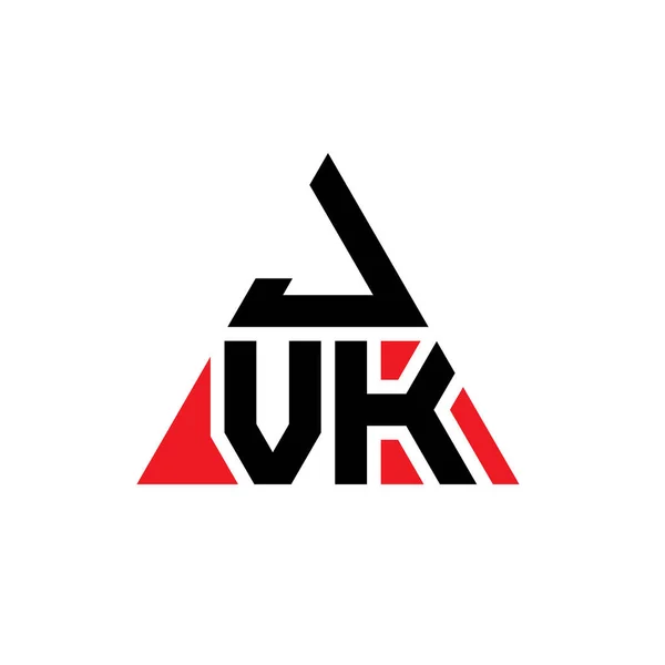 Jvk Треугольник Буквы Логотип Треугольной Формой Монограмма Дизайна Логотипа Треугольника — стоковый вектор