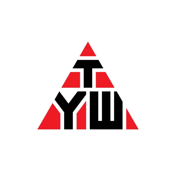 Tyw Трикутний Дизайн Логотипом Букви Формою Трикутника Tyw Трикутник Логотип — стоковий вектор