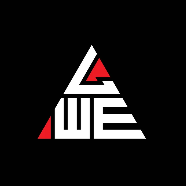 Lwe Triangle Letter Logo Design Triangle Shape Lwe Triangle Logo — Stock Vector