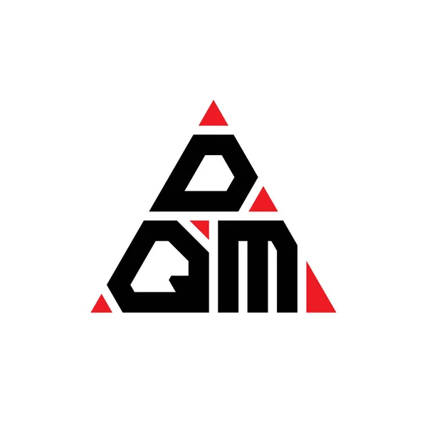 Trójkątna Konstrukcja Logo Litery Dqm Kształcie Trójkąta Monografia Logo Trójkąta — Wektor stockowy