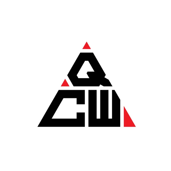 Qcw Буквенный Логотип Треугольной Формой Монограмма Логотипа Треугольника Qcw Шаблон — стоковый вектор